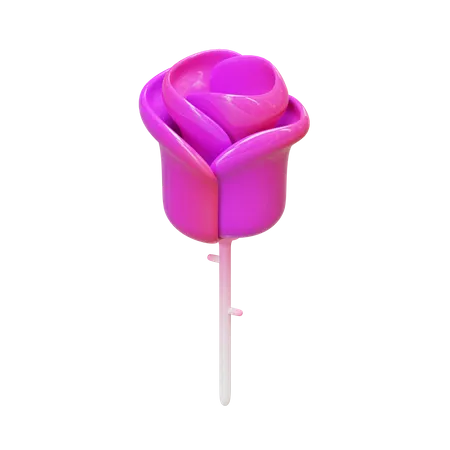 Valentine Rose 3D Icon
