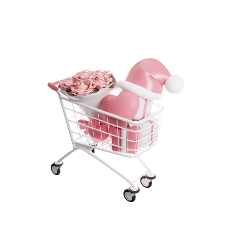 Shopping Cart Trolley 3 D Icon 3D Icon