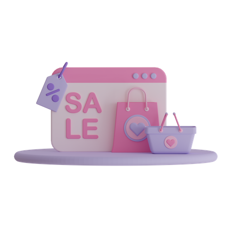 Valentine Shopping  3D Icon