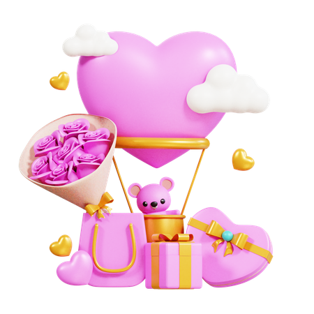 Valentine Shopping  3D Icon