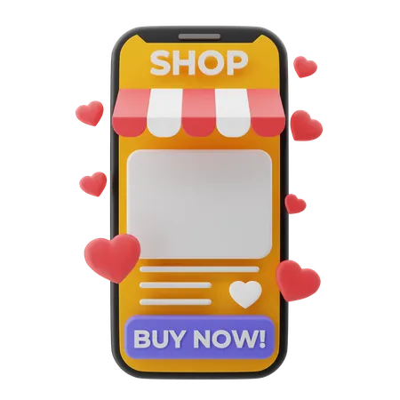 Valentine shopping  3D Illustration