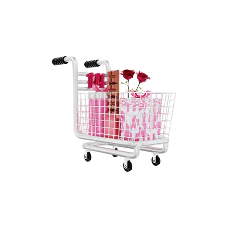 Valentine shopping  3D Illustration