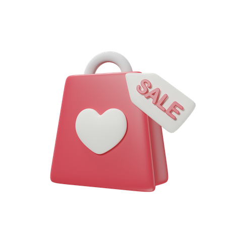 Valentine Shopping Sale  3D Icon