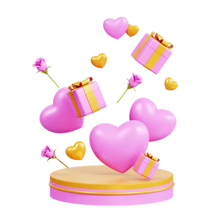 3 D Illustration Valentine Day Pack 3D Icon