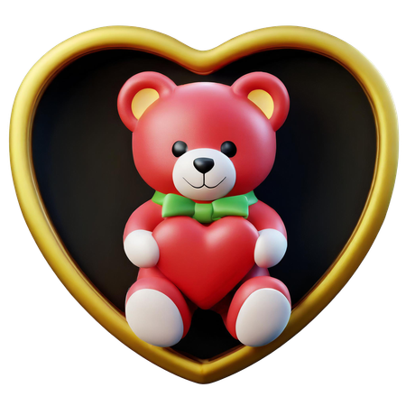 Valentine Teddy  3D Icon