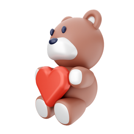 Valentine Teddy  3D Icon