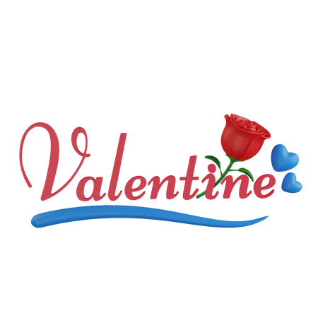 Valentine Text  3D Icon