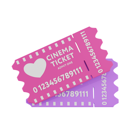 Valentine Ticket  3D Icon