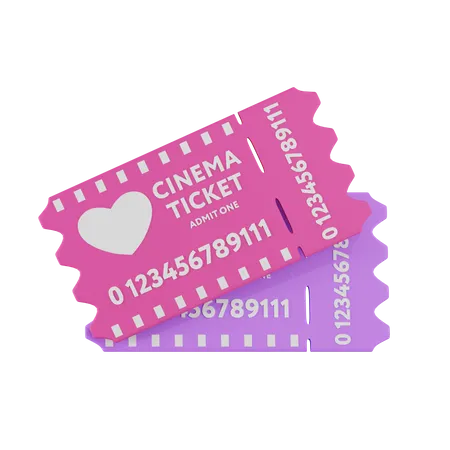 Valentine Ticket 3D Icon