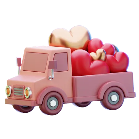 Valentine Truck  3D Icon