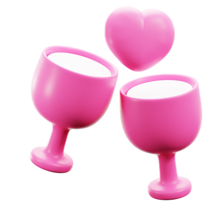 Valentine Wine  3D Icon