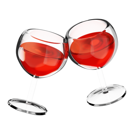 Valentine Wine 3D Icon