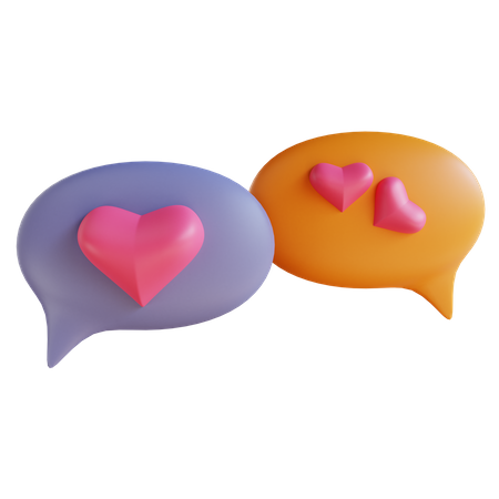 Valentines chat  3D Illustration