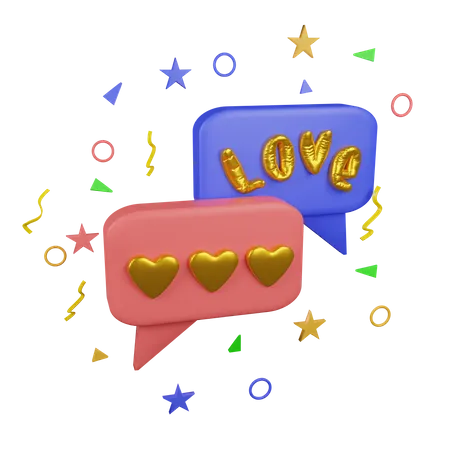 Valentines Chat  3D Icon