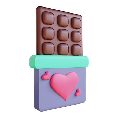 Valentines chocolate 3D Illustration