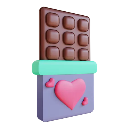 Valentines chocolate  3D Illustration