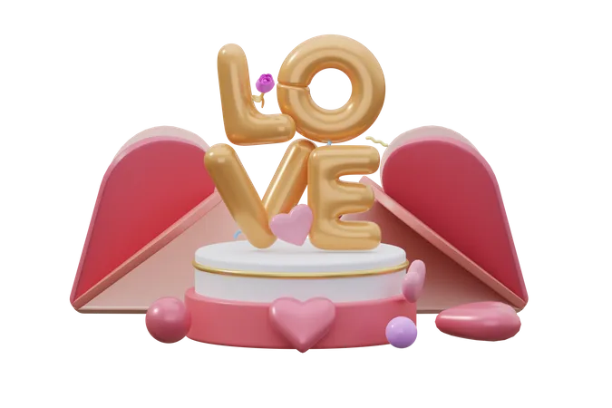 Valentines Day  3D Illustration