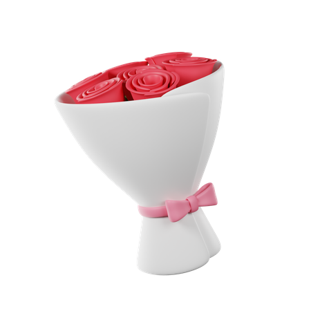 Valentines Day Bouquet 3D Icon