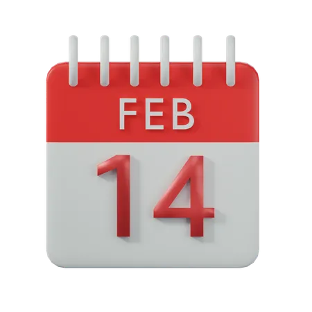 Valentines Day Calendar  3D Icon