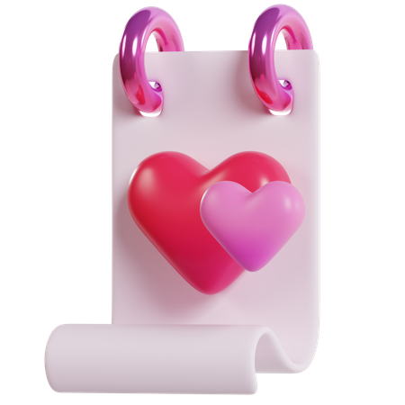 Valentine’s Day Calendar  3D Icon