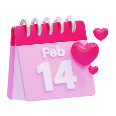 Valentine's Day Calendar  3D Icon