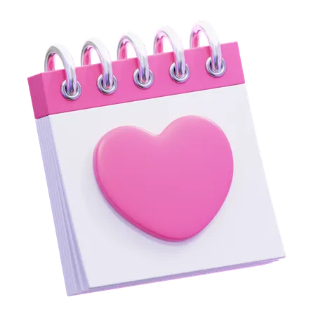 Valentines Day Calendar  3D Icon