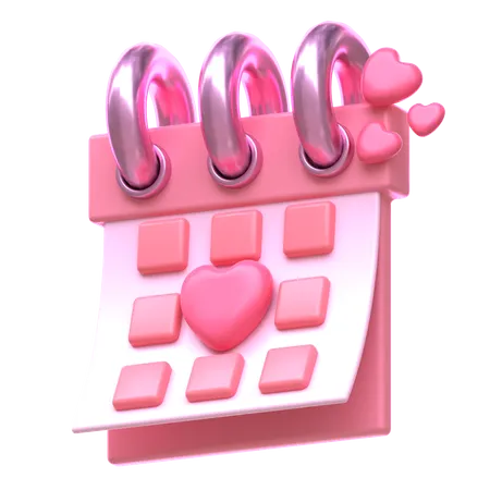 Valentines Day Calender  3D Icon
