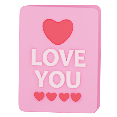 Valentines Day Card  3D Icon