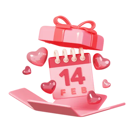 Valentines Day Gift 3D Icon