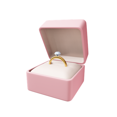 Valentines Day Ring Gold  3D Icon