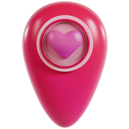 Valentine’s Heart Location  3D Icon