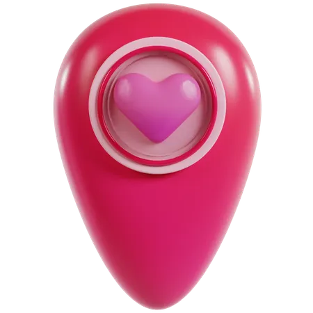 Valentine’s Heart Location  3D Icon