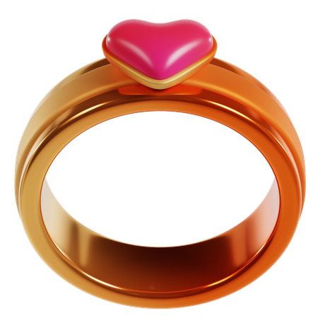 Valentine’s Heart Ring  3D Icon