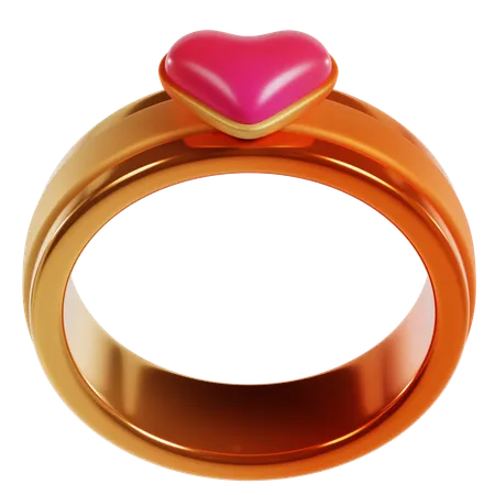 Valentine’s Heart Ring  3D Icon