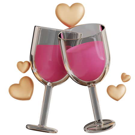 Valentine’s Love Drink  3D Icon