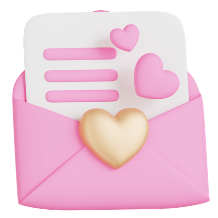Valentine’s Love Message  3D Icon