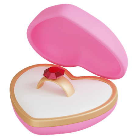 Valentine’s Ring Box  3D Icon