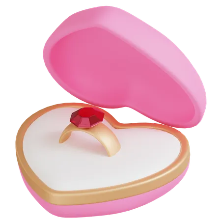 Valentine’s Ring Box  3D Icon