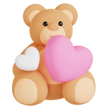 Valentine’s Teddy Bear  3D Icon