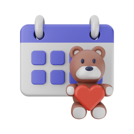 Valentinstagskalender  3D Icon