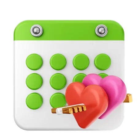 Valentinstagskalender  3D Icon