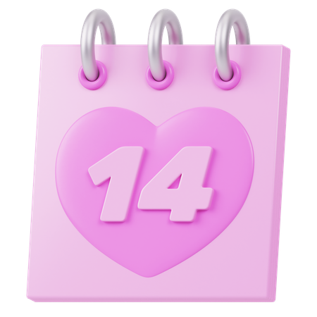 Valentinstagskalender  3D Icon