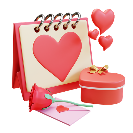 Valentinstag  3D Illustration