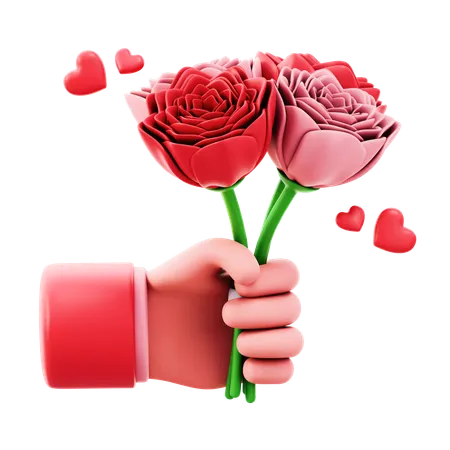 Blumen zum Valentinstag  3D Icon