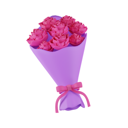 Blumenstrauß zum Valentinstag  3D Icon