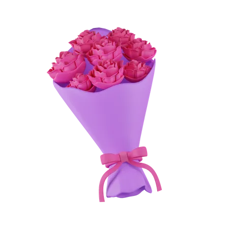 Blumenstrauß zum Valentinstag  3D Icon