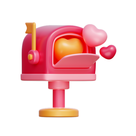 Valentinstag Briefkasten  3D Icon