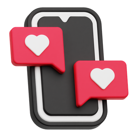 Valentinstag-Chat  3D Icon