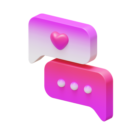 Valentinstag-Chat  3D Icon