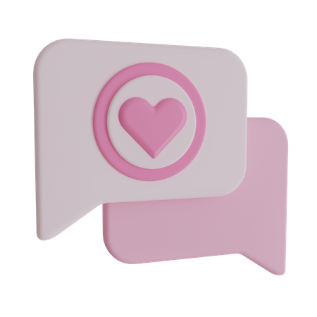 Valentinstag-Chat  3D Icon